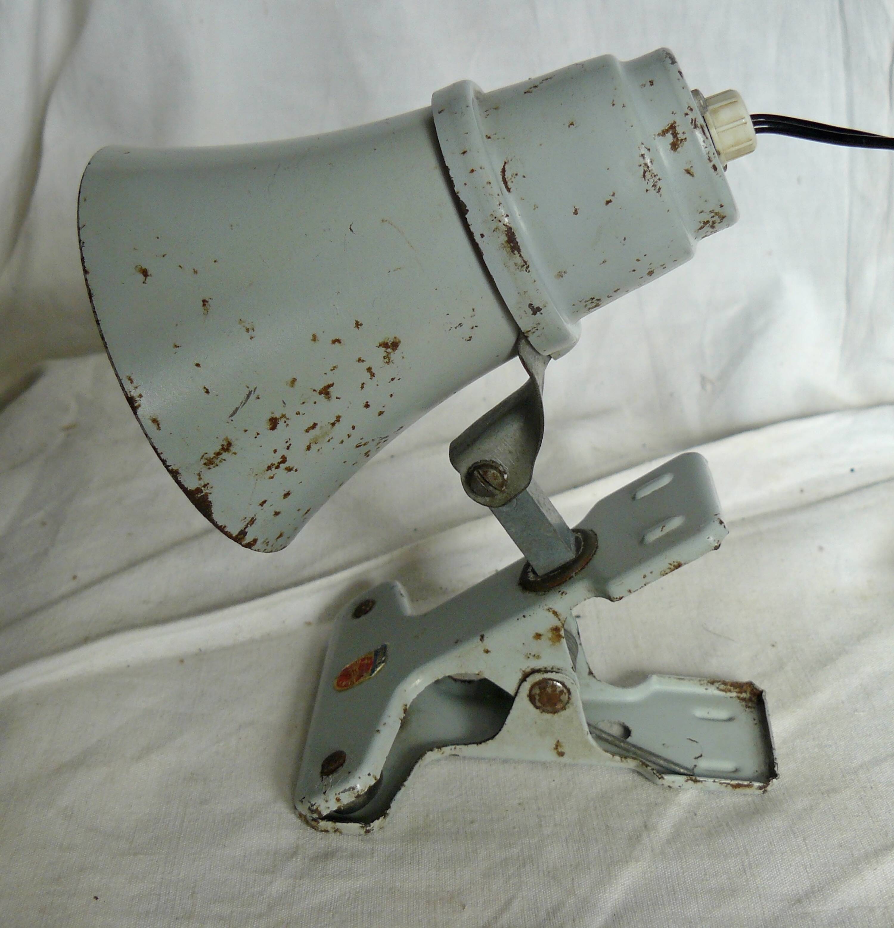 Philips industrial design clamp workshop lamp vintage reading light 1960