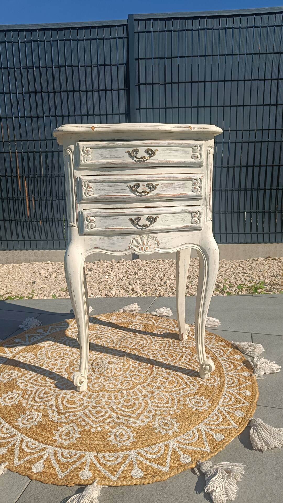 Louis XV bedside table with patina