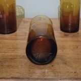 5 verres à orangeade ou à pastis en verre soufflé