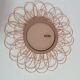 Vintage wicker sunrattan mirror diam 56 cm