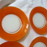 7 assiettes creuses verre Duralex