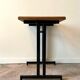 Bistro table in dark wood and black metal 55 x 50 cm