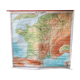 School poster map of France 60s