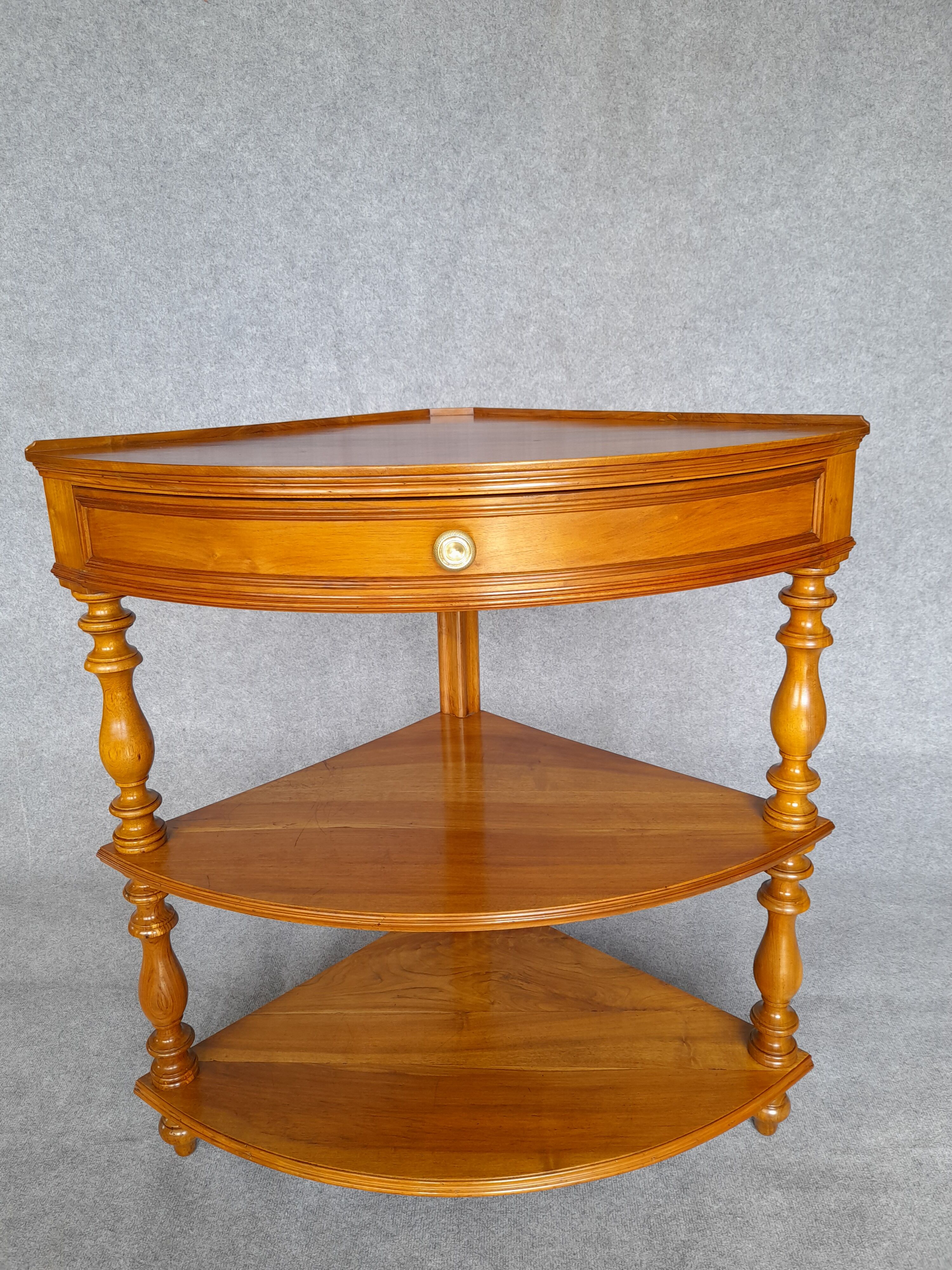 Mid-19th century walnut corner cabinet