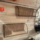Pair rattan shelf vintage 50s