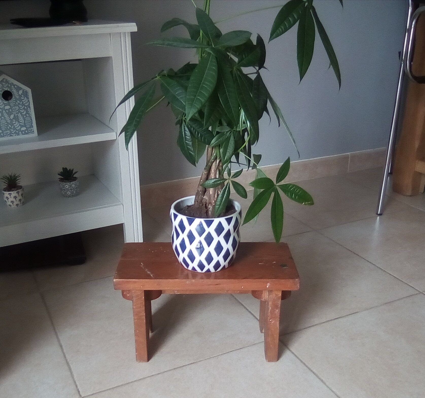 Vintage solid wood stool