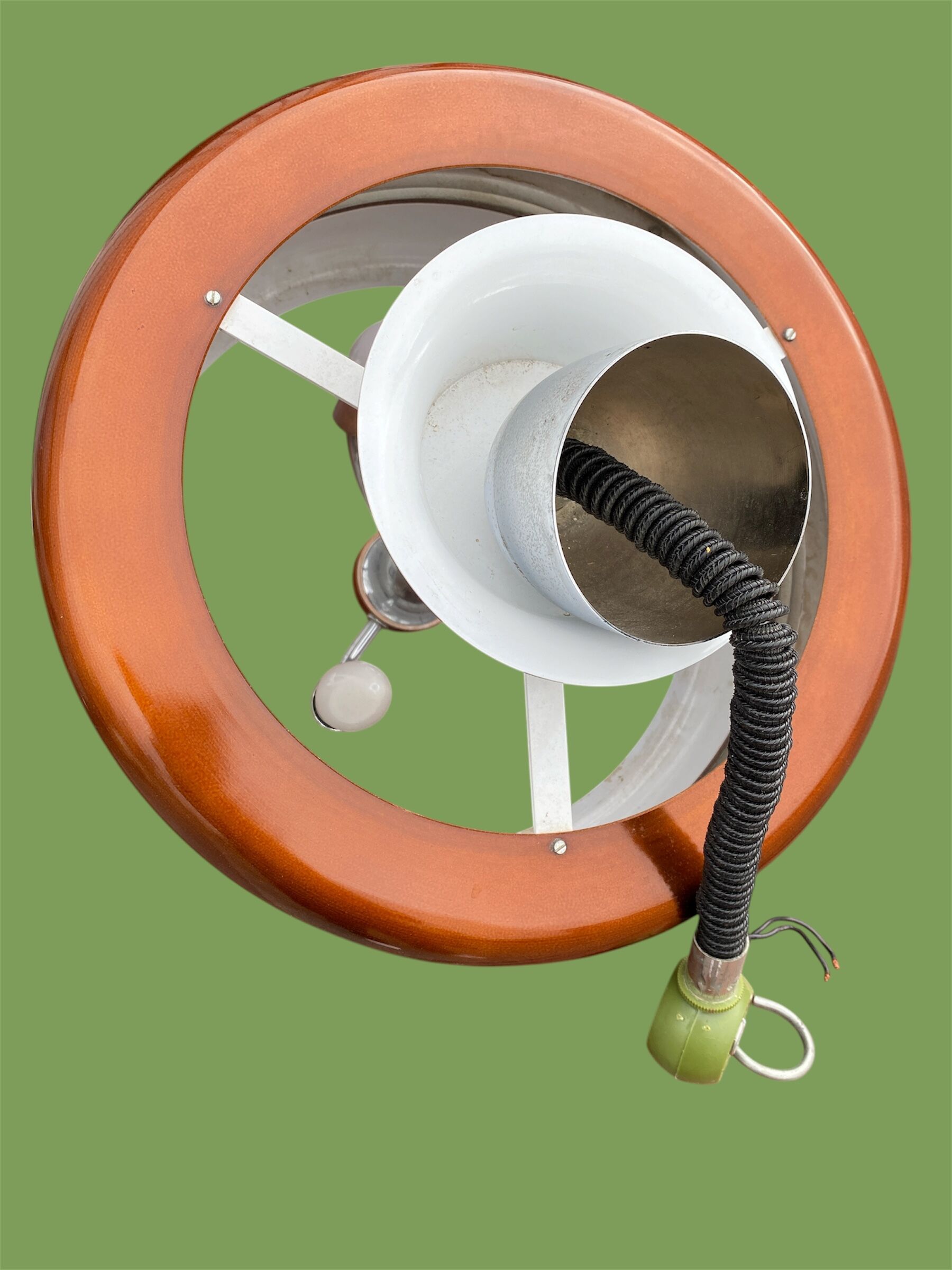 Suspension Space Age Vintage 1970 – Copper Orange & Chrome
