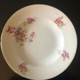 Set de 6 assiettes en porcelaine décor orchidée