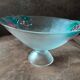 Large salad bowl on crystal foot