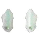 Pair of brass and bronze wall-mounted candlesticks. Contemporary work by an artist.