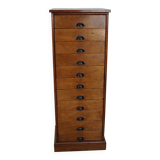 Vintage Dutch Poplar Apothecary / Filing Cabinet, 1950s