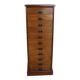 Vintage Dutch Poplar Apothecary / Filing Cabinet, 1950s