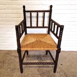 Antique Dutch bobbin chair, 1920s