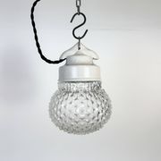 Vintage White Porcelain Pendant Light, 1970s
