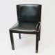 Chaise design scandinave  1960 en palissandre et cuir vintage des années 70