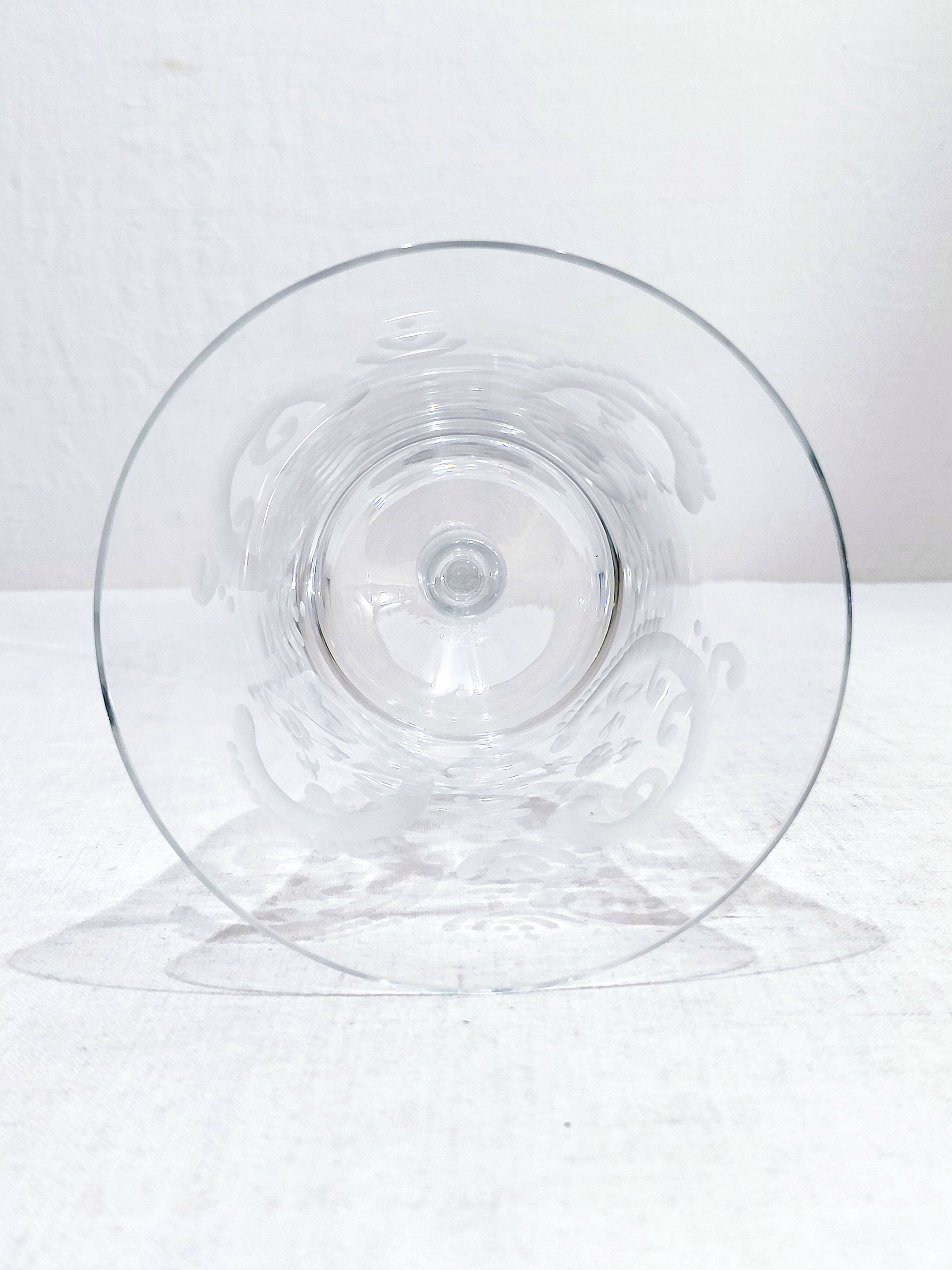 6 Monogrammed Wine Glasses C