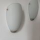 Pair of vintage wall lights, opaline glass and brass, Sweden 1970s