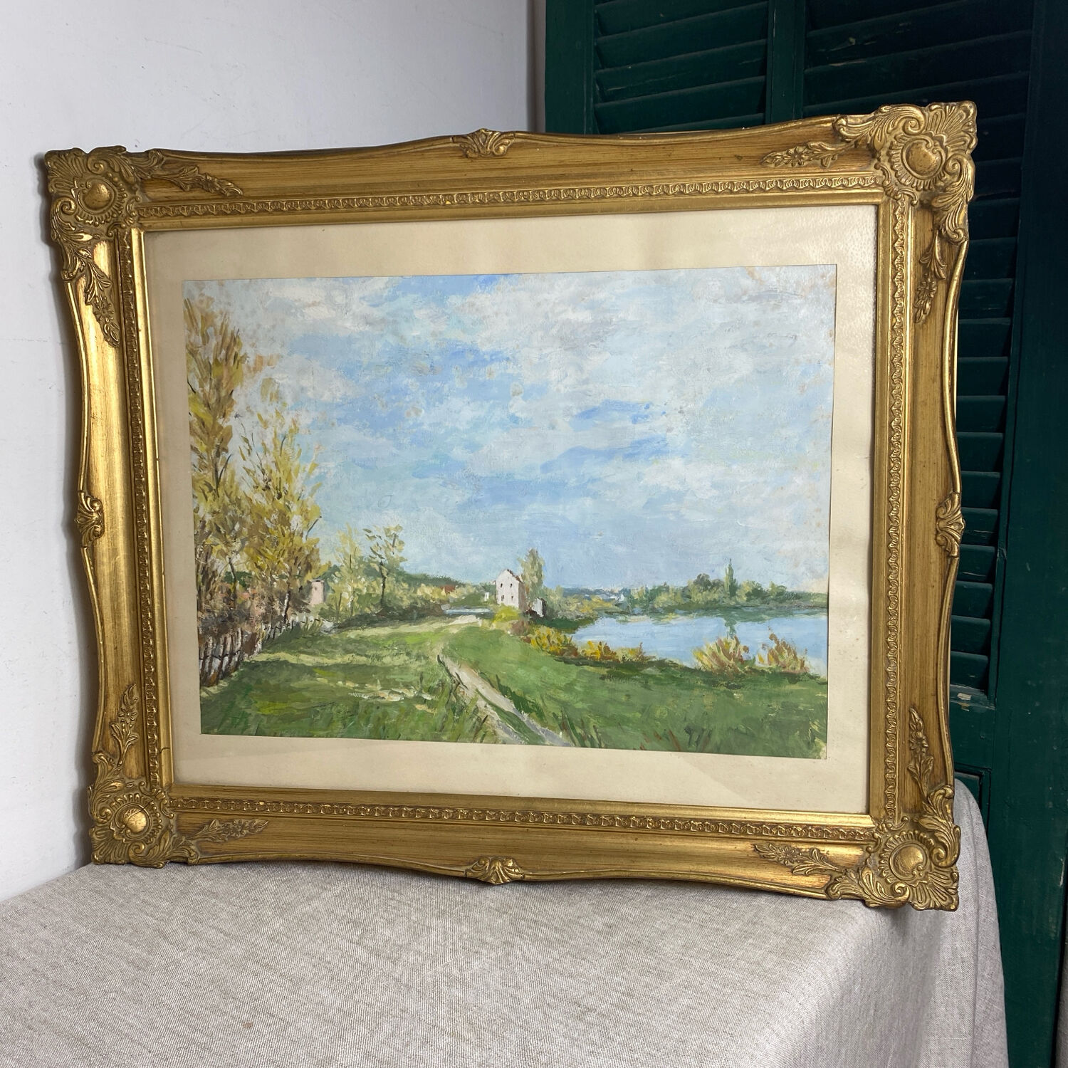 Painting, landscape, gouache by Jeanne Philippar-Quinet