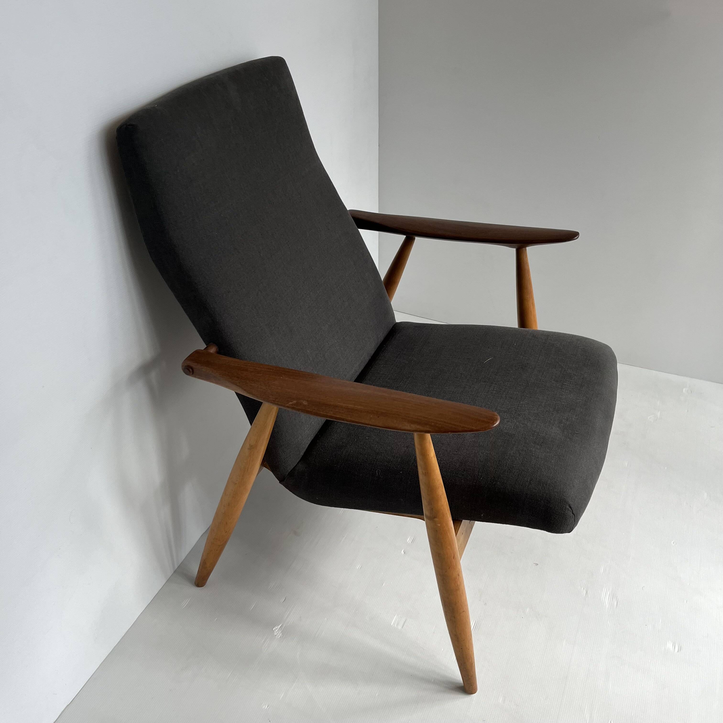 Vintage Scandinavian armchair and ottoman