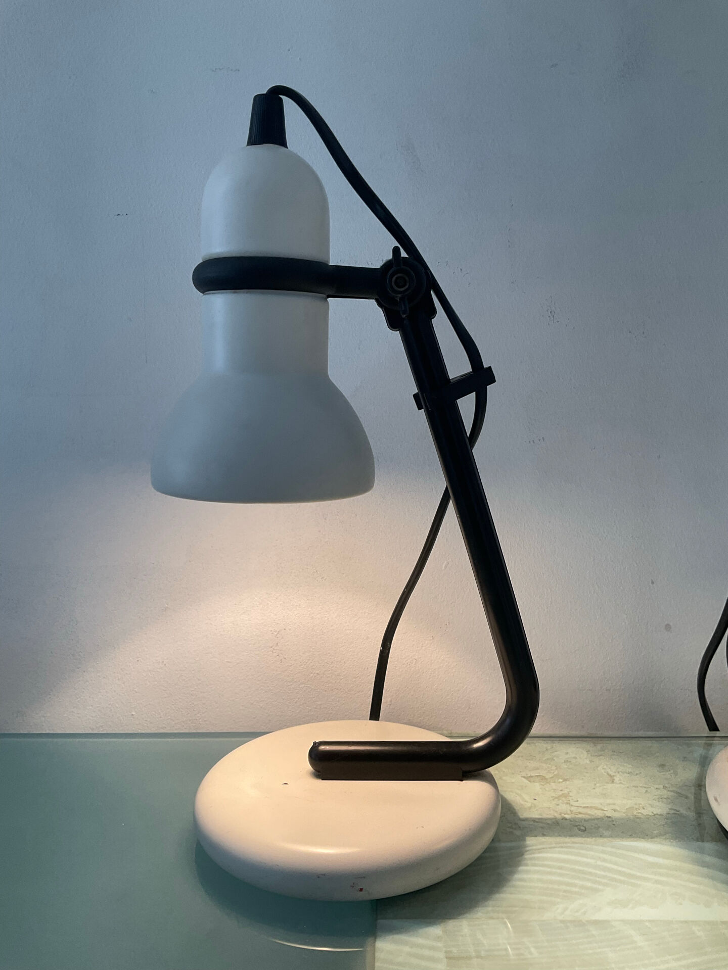 Paire de lampes de bureau articulées des années 70-80