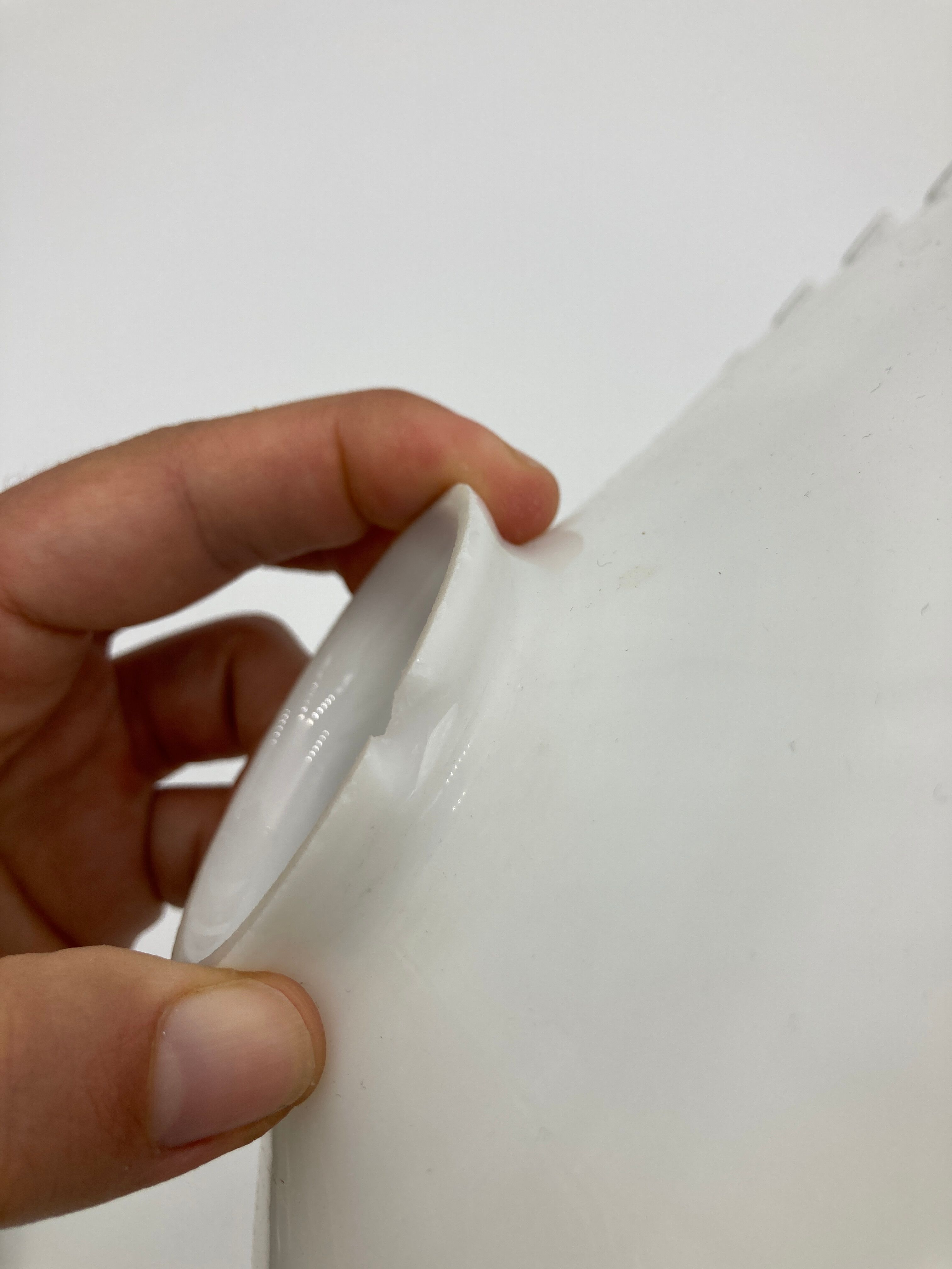 Corrugated opaline glass wafer