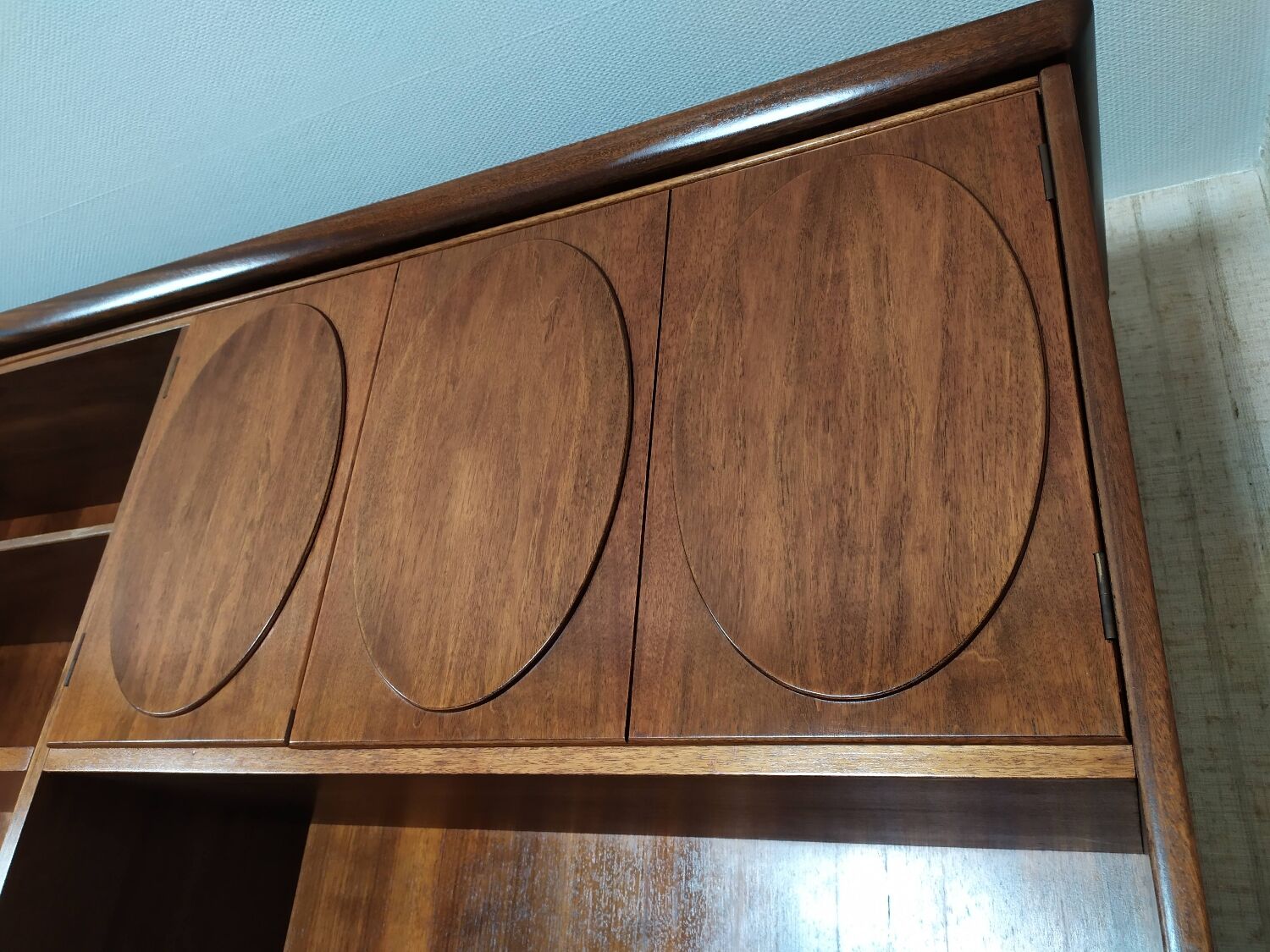 Vintage bookcase jacques hauville