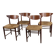 Série de 4 chaises scandinave Peter Hvidt – teck & corde - Années 60