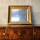 Miroir mural en bois doré du 19e siècle, époque Napoléon III.