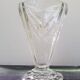 Old art deco vase transparent molded glass vintage decoration