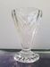 Old art deco vase transparent molded glass vintage decoration