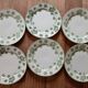 6 flat plates made of ironstone Sarreguemines 'Geranium'
