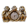 Horloge / réveil vintage lancel modèle "les trois singes de la sagesse" très rare !