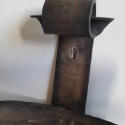 Duo of wrought iron wall lamps by Jean Touret Atelier Marolles