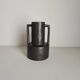 Modernist black ceramic vase / handmade / vintage
