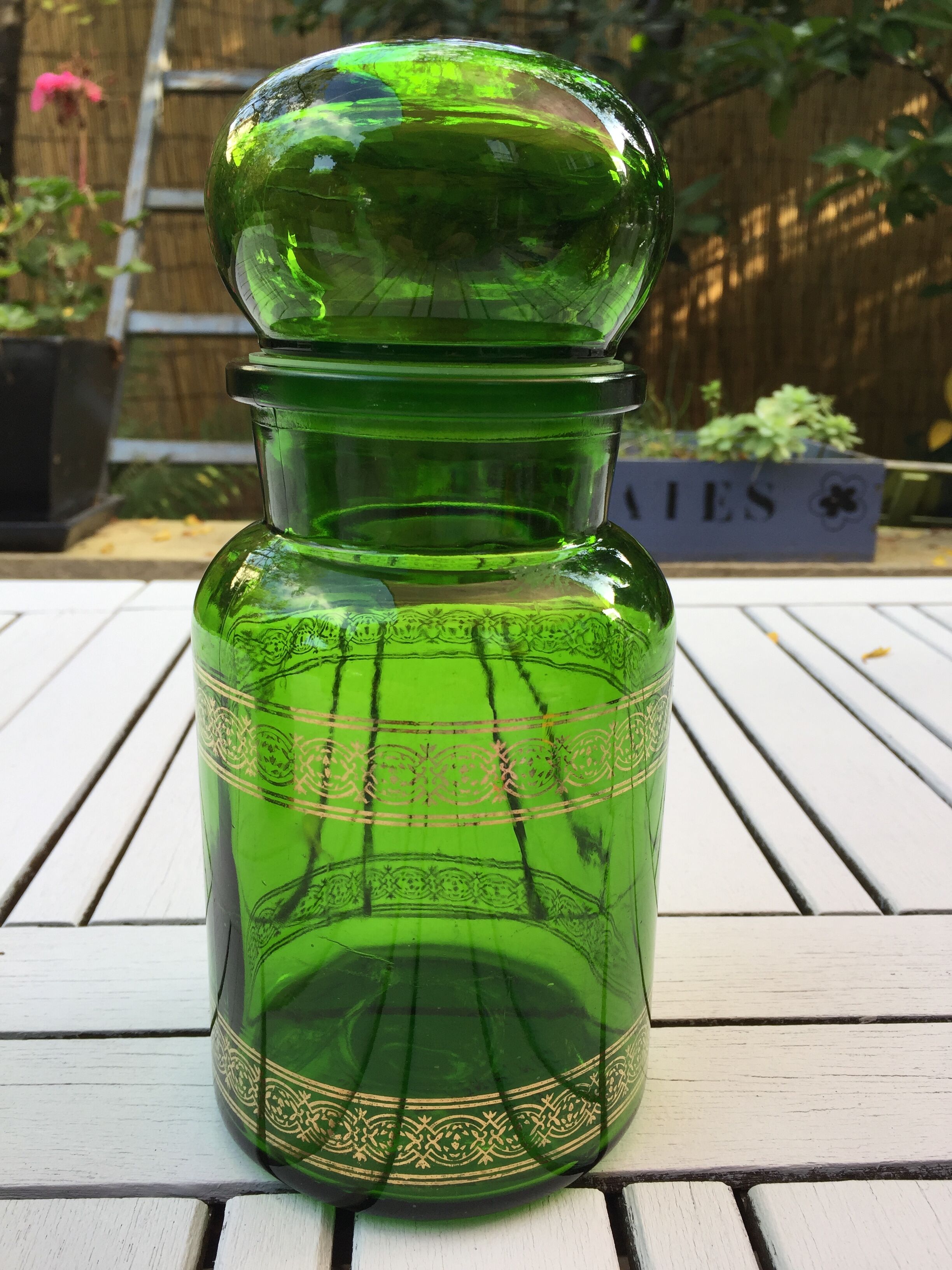 Bottle old pharmacy apothecary jar