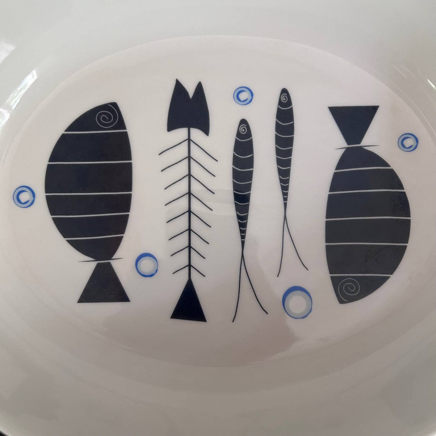 Stylized fish dish