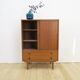 High teak cabinet with sliding doors, 1960s