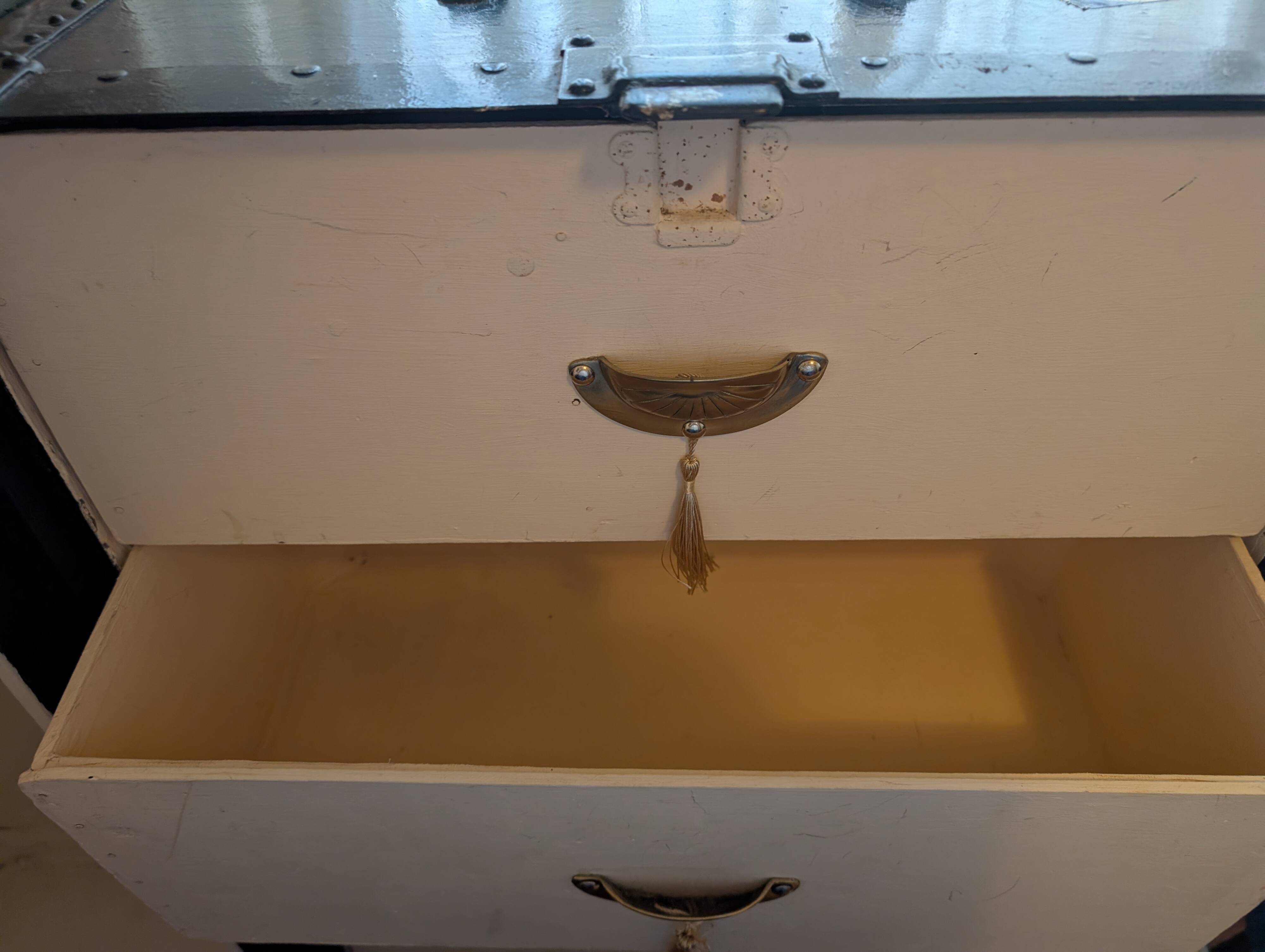 Old suitcase / cabin wardrobe.