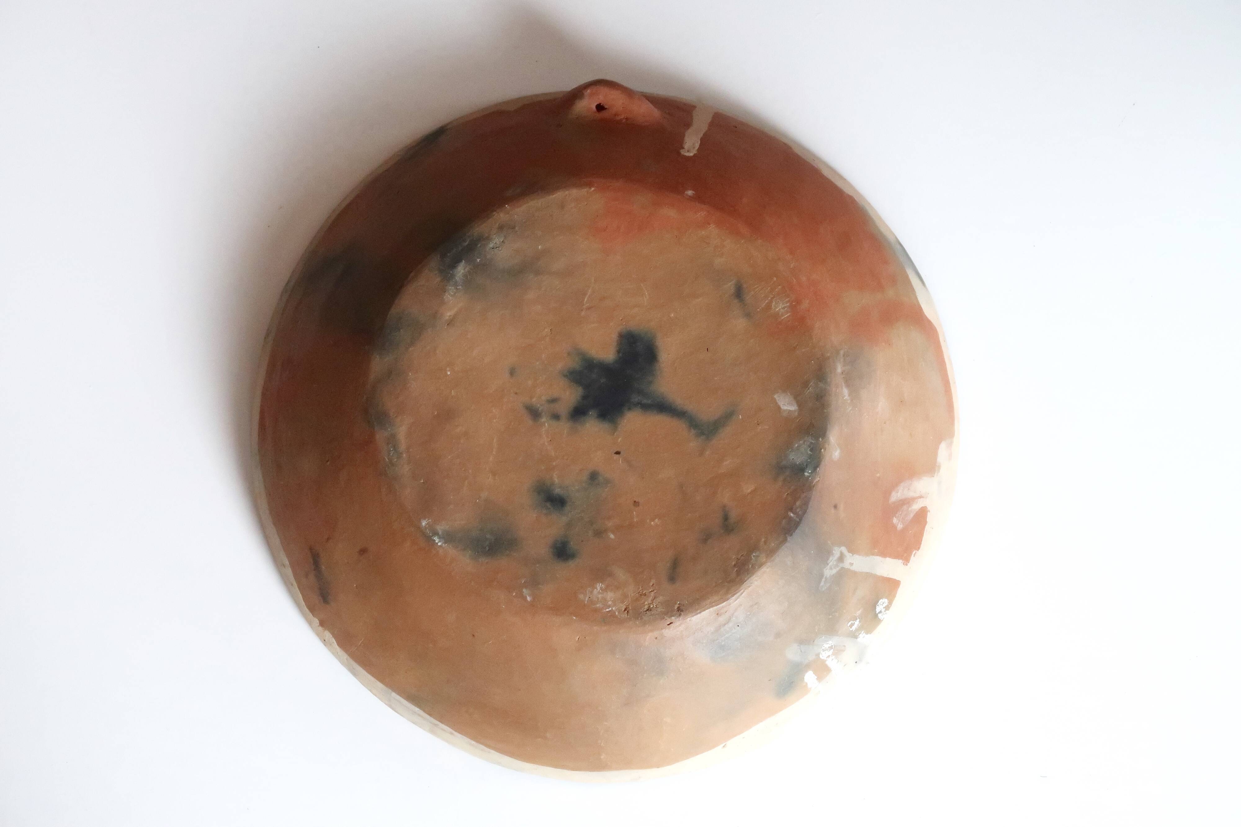 Kabyle wall dish in terracotta, 70s