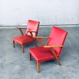 Set of Dutch Lounge Chairs, 1950s