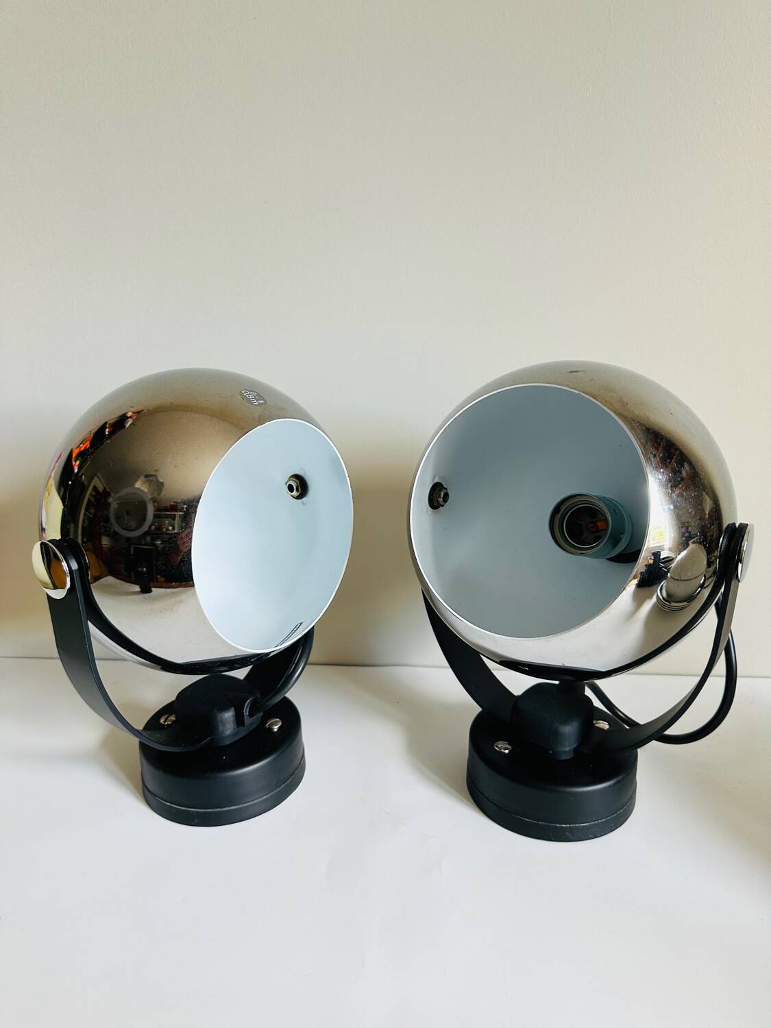 Paire d’appliques Eyeball seventies