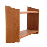 Brutalist wall shelf in solid pine