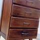 Scandinavian bedside chest of drawers mid-century vintage compass feet
