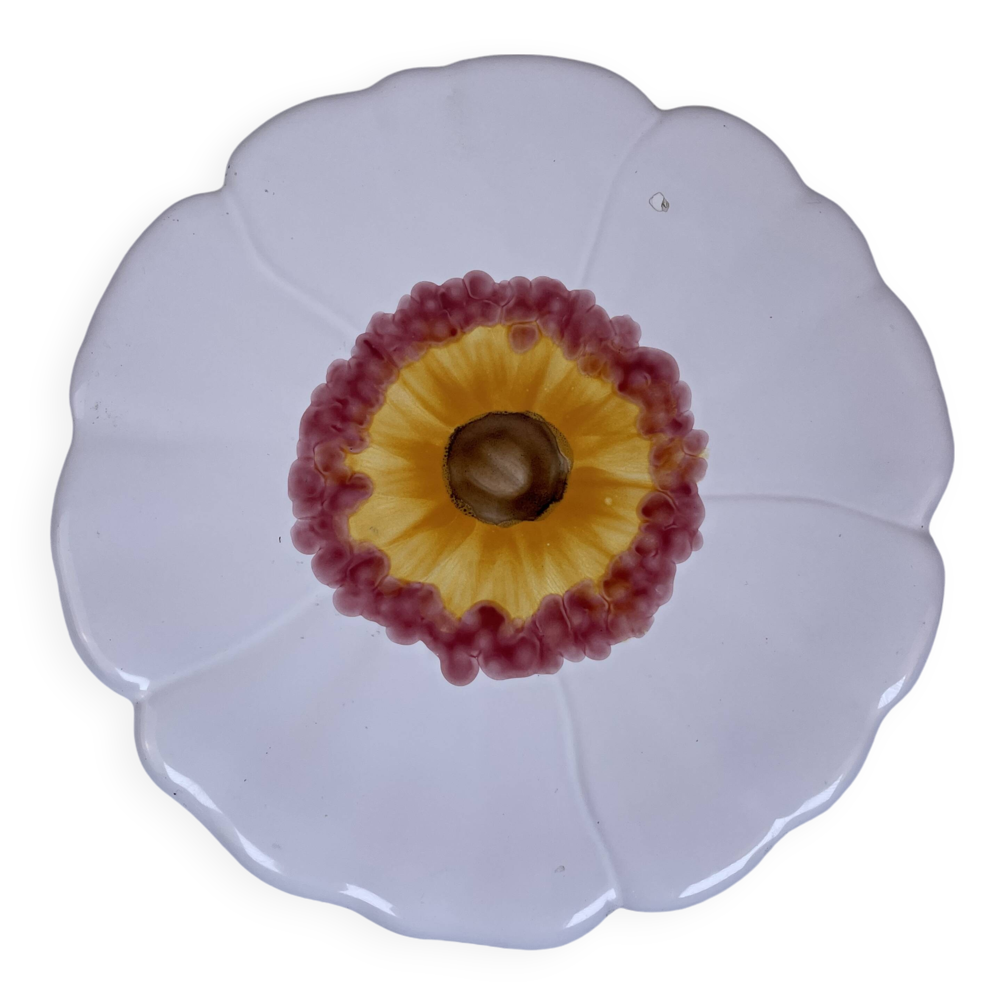 Assiette fleur en céramique de Vallauris