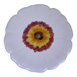 Flower plate in Vallauris ceramic