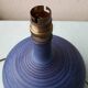 Blue ceramic lamp base Ludovic