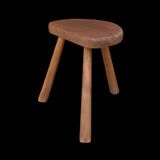 Antique solid wood tripod farm stool – Milking stool