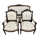Salon de style Louis XVI en palissandre et dorure vers 1850