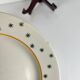 Set of 6 flat plates GIEN, Primefleur creation, model "Constellation", 1950.