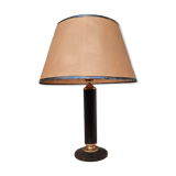 Leather-wrapped burreau lamp